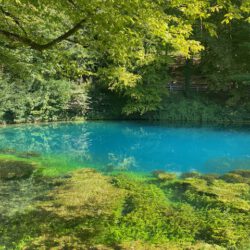 Wanderung zum Blautopf und küssende Sau